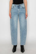 Sloane BLUE by ARTEMIS High Rise Barrel Jeans Light Wash