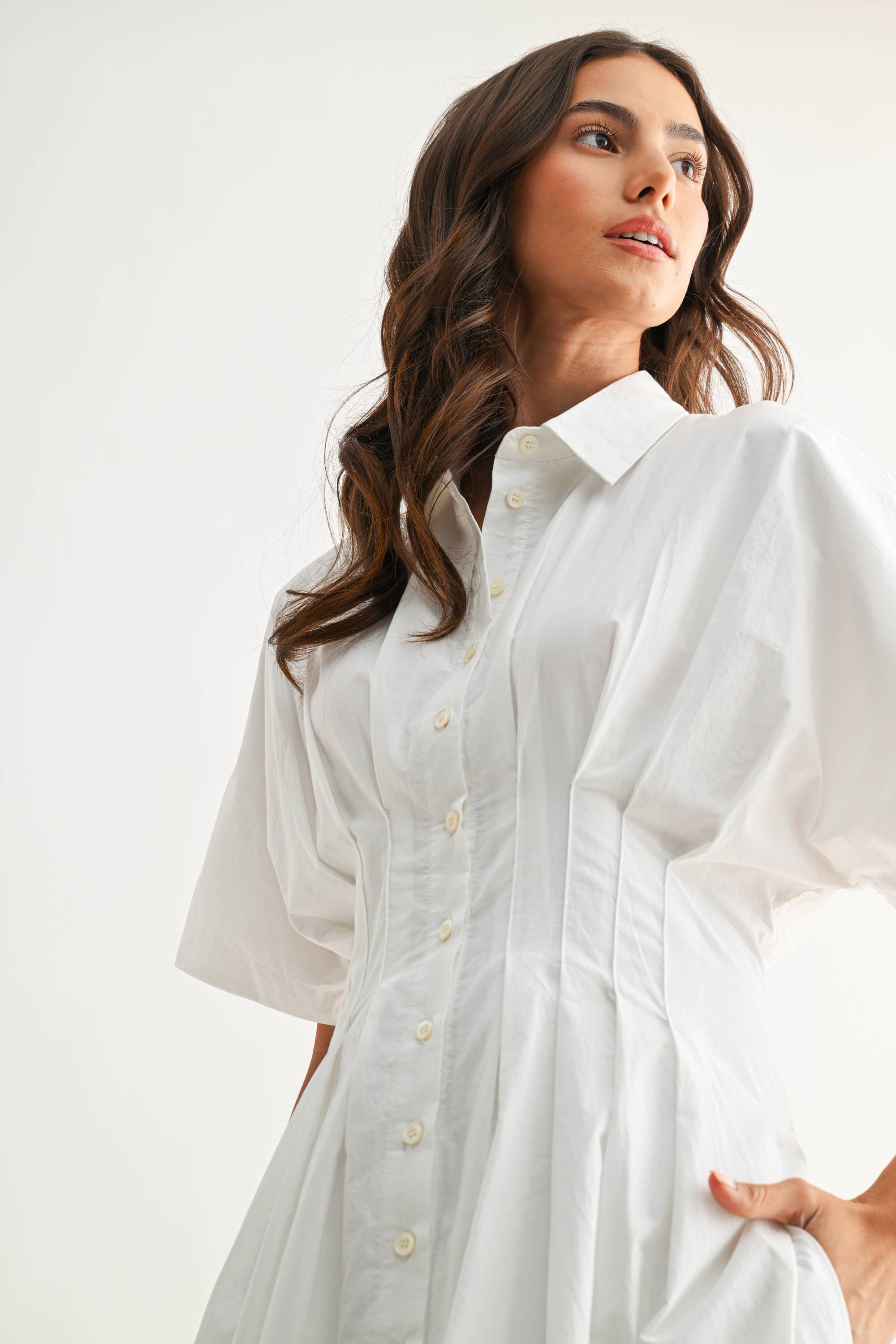 Laura Embroidered Cotton Midi Dress with Eyelet