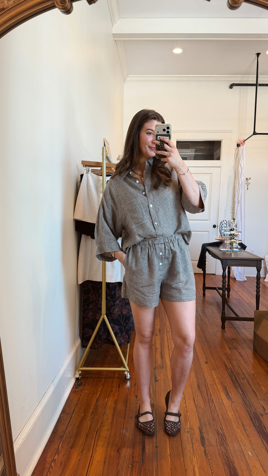 Gabi Gingham Linen Set