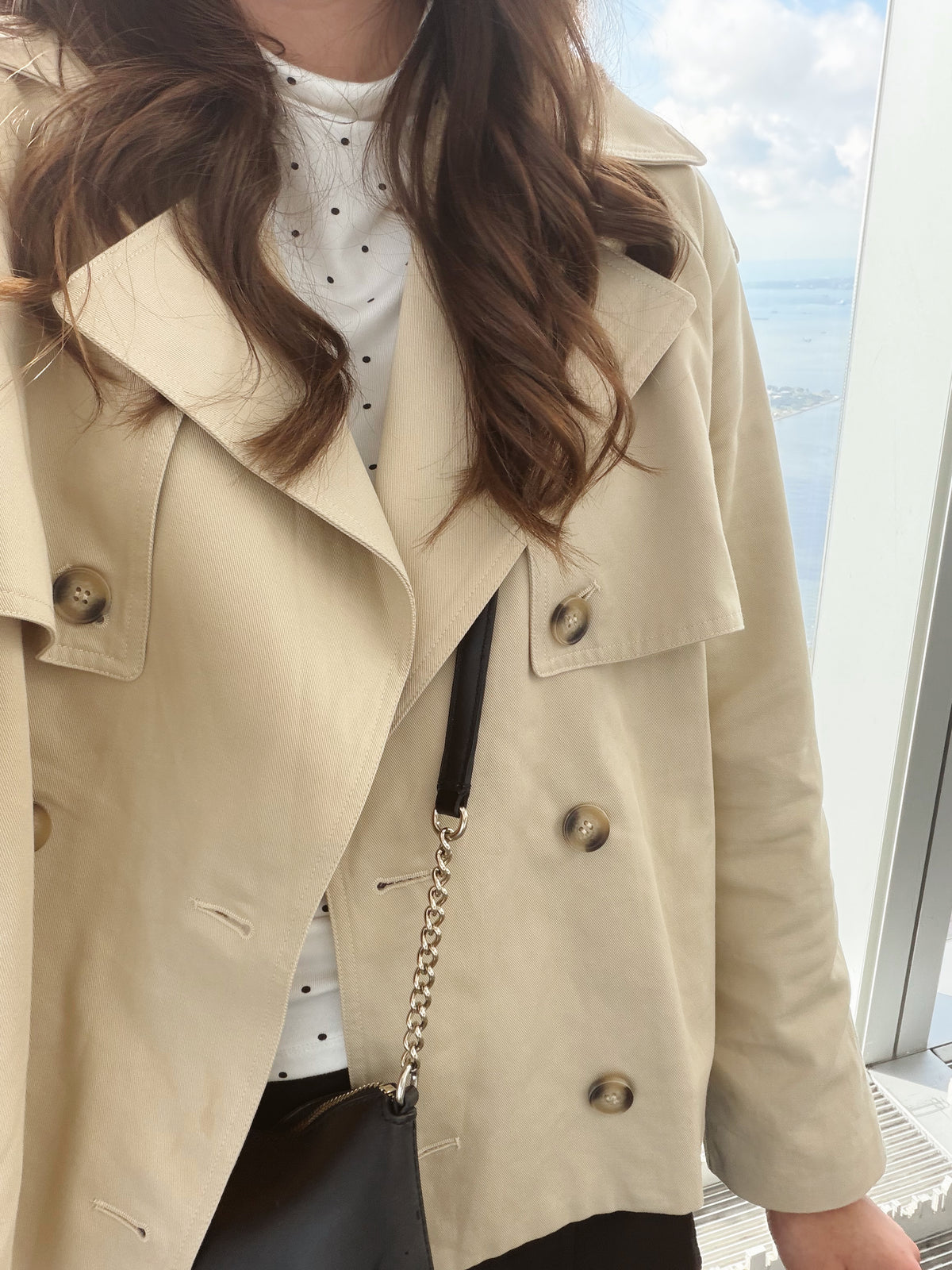 Annie A line Half Trench Coat With Belt