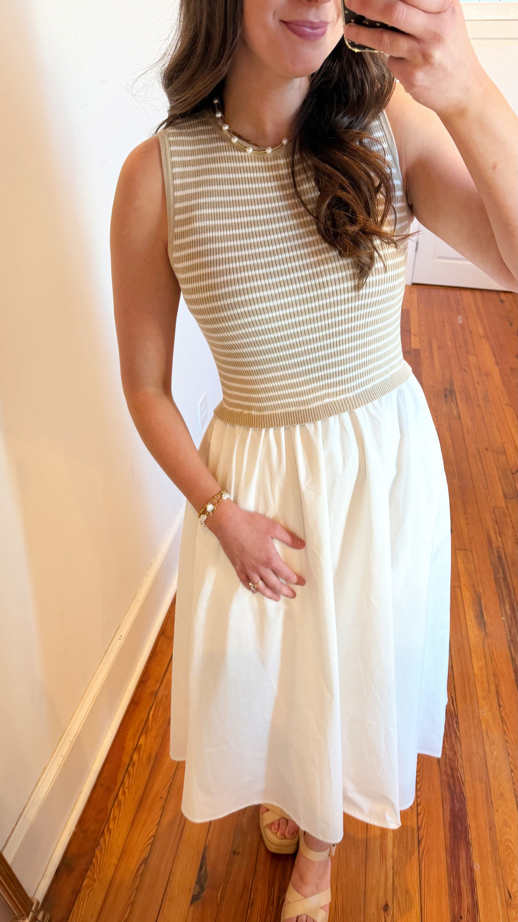 Hazel Striped Midi Dress