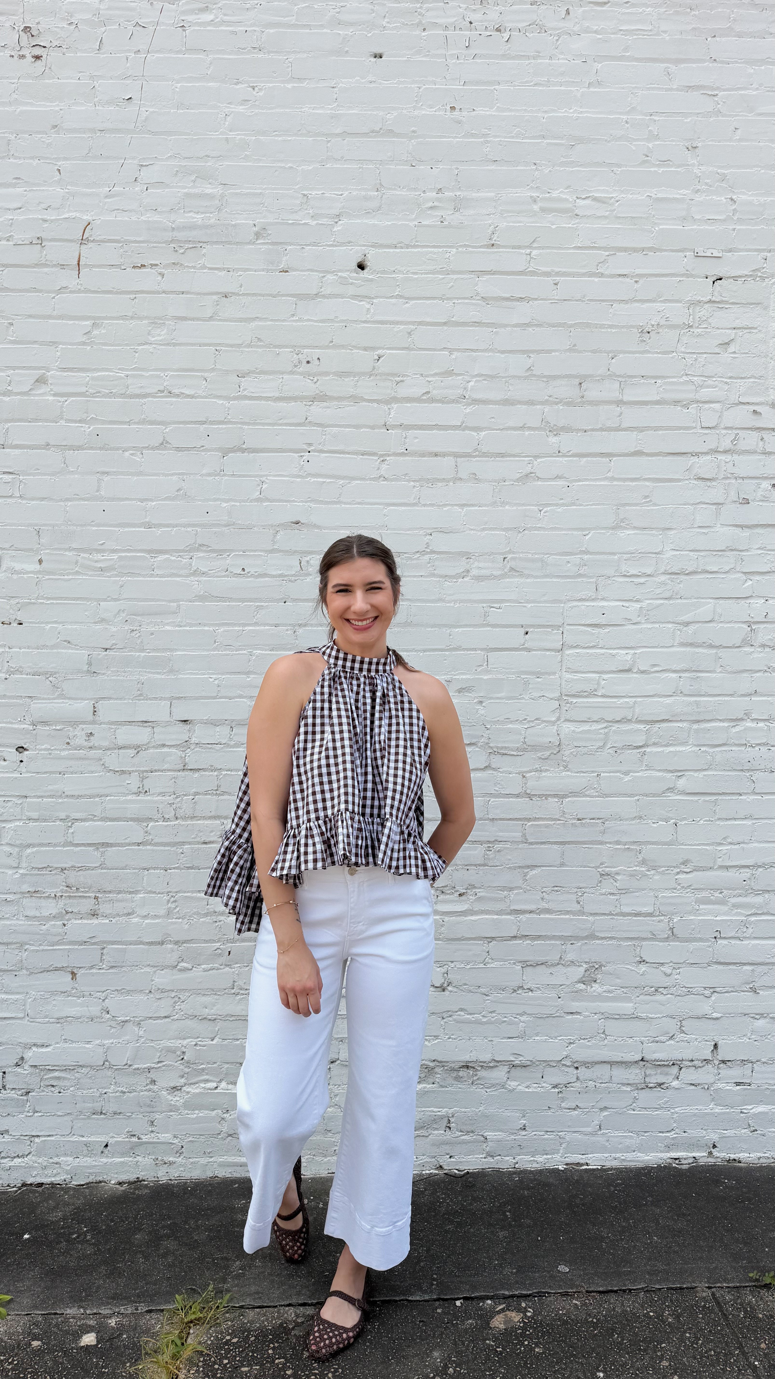 Delia Gingham Halter Blouse