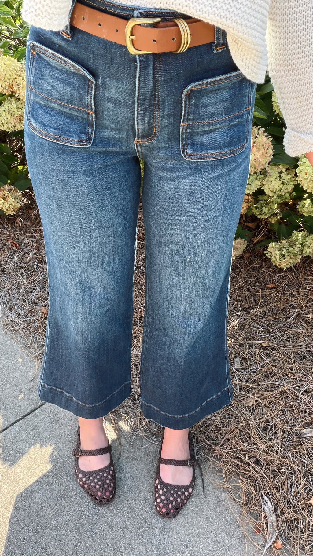 Sarah High Rise Tummy Control Slim Palazzo Jeans