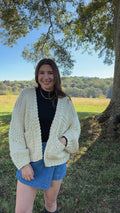 Courtney Chunky Cream Cardigan