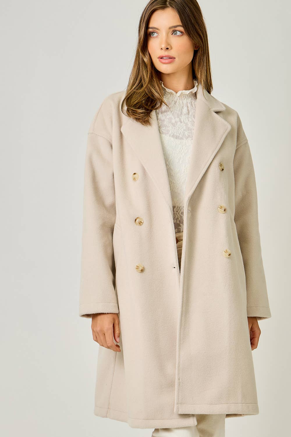 Dianne Double Breasted Dolman Sleeve Coat