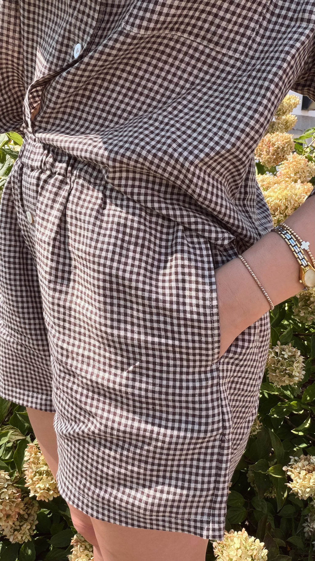 Gabi Gingham Linen Set