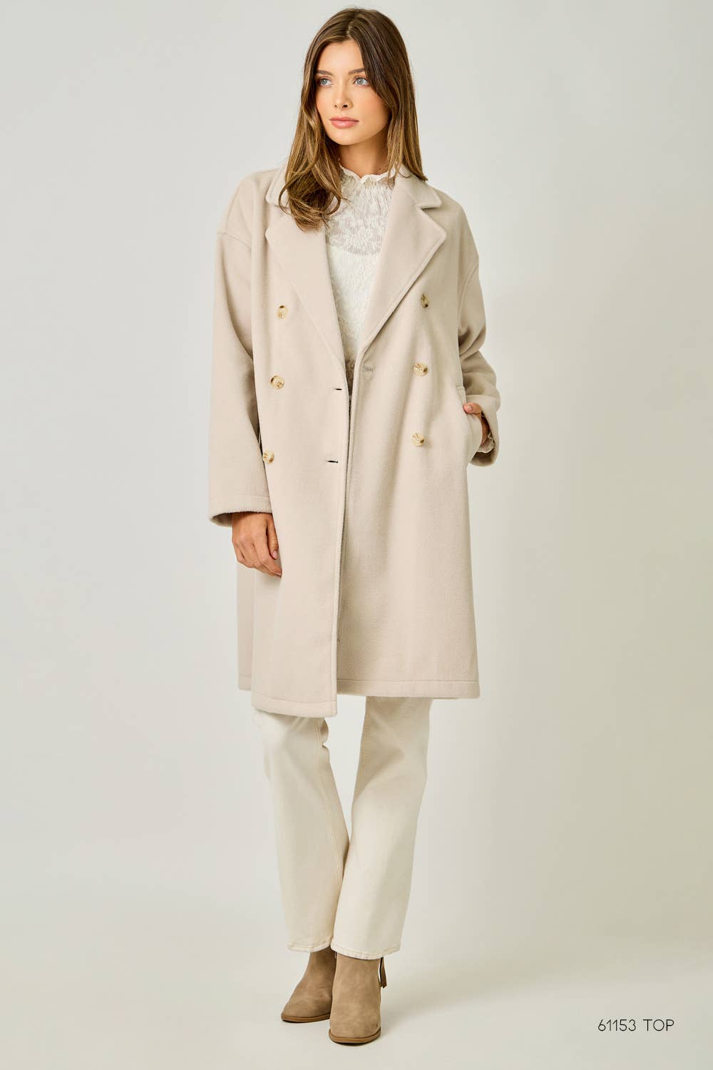 Dianne Double Breasted Dolman Sleeve Coat