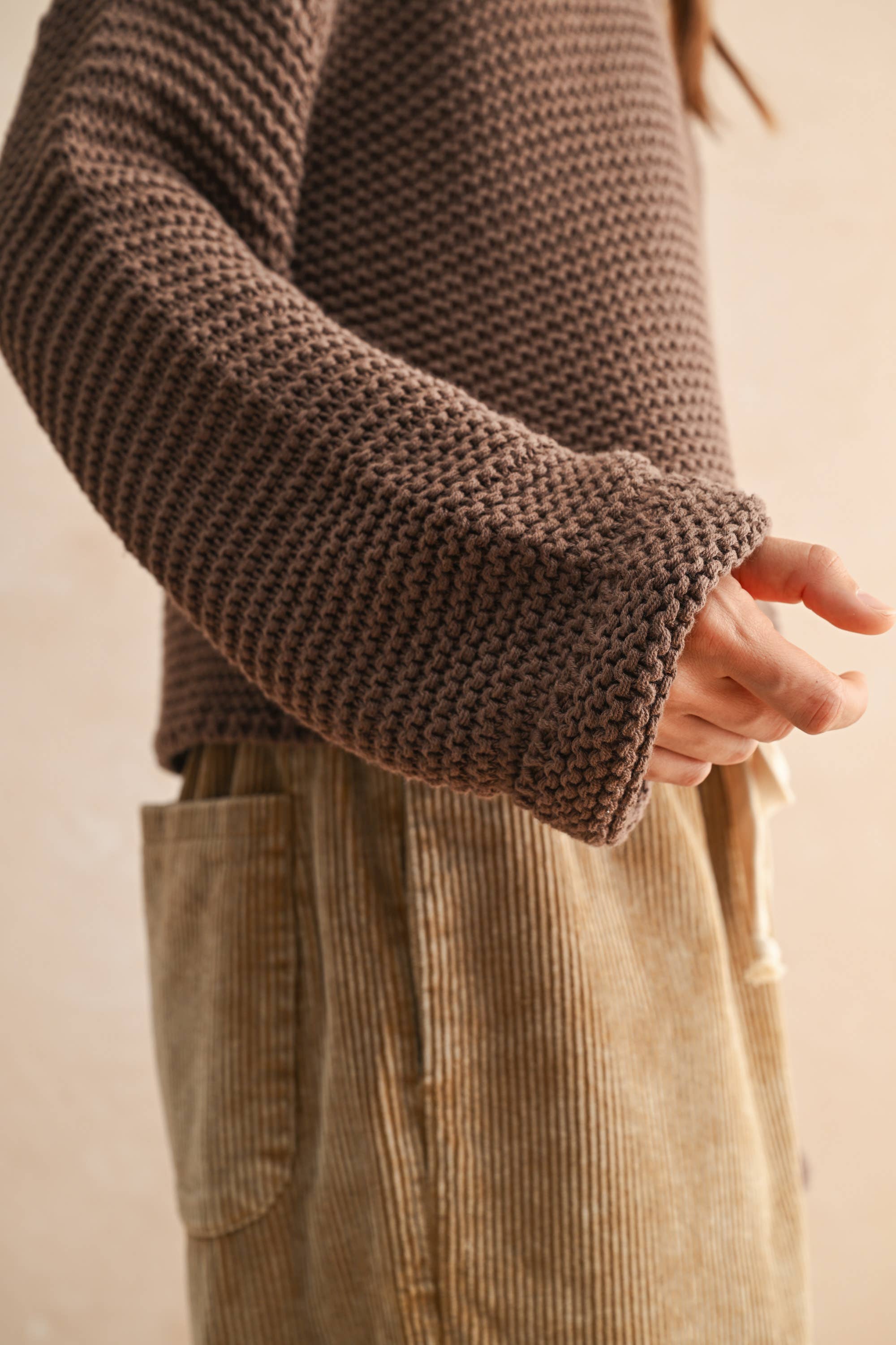Callie Chocolate Knit Sweater