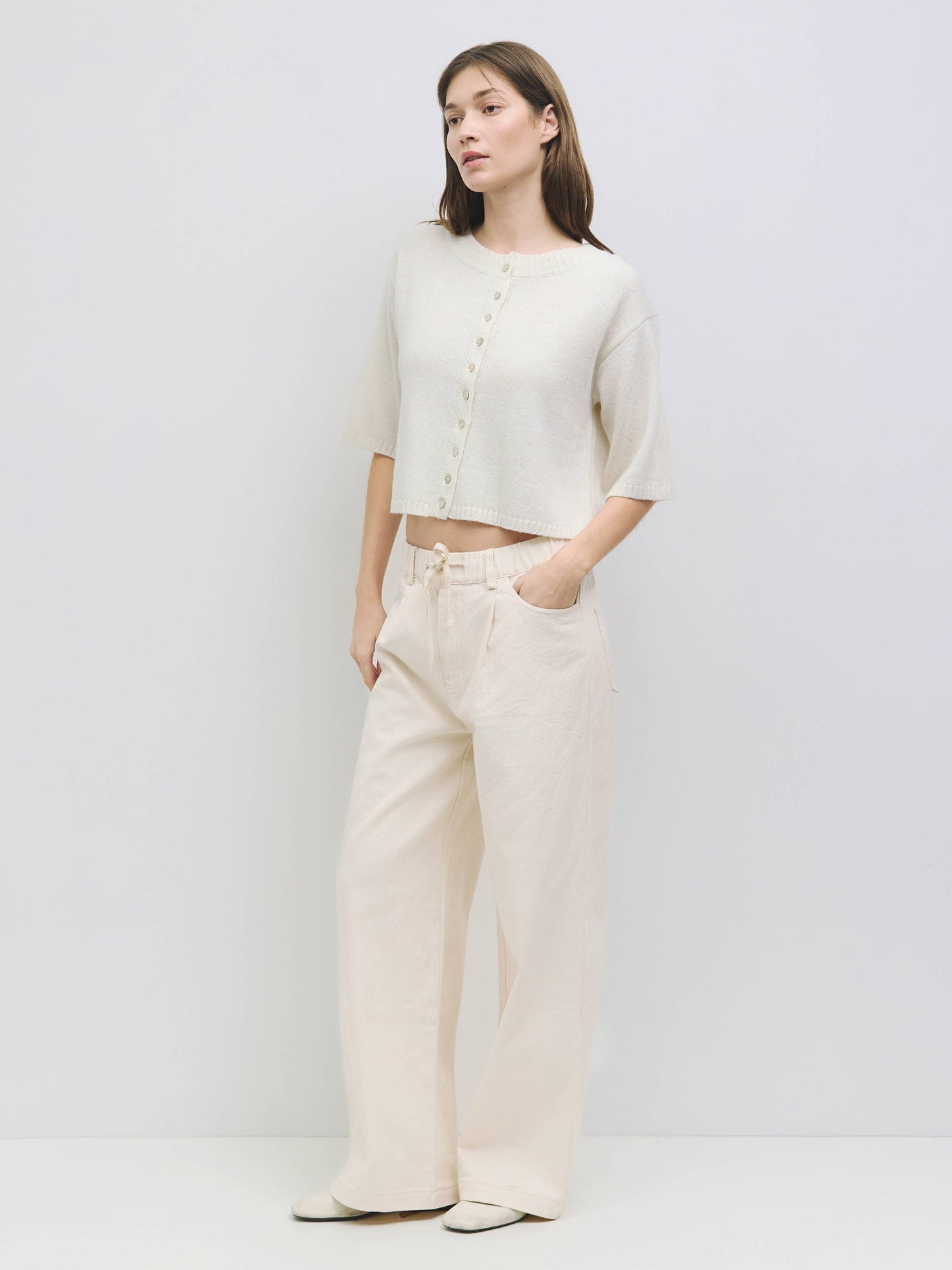The Stacey Cardigan | Brushed Half Sleeve Cardigan