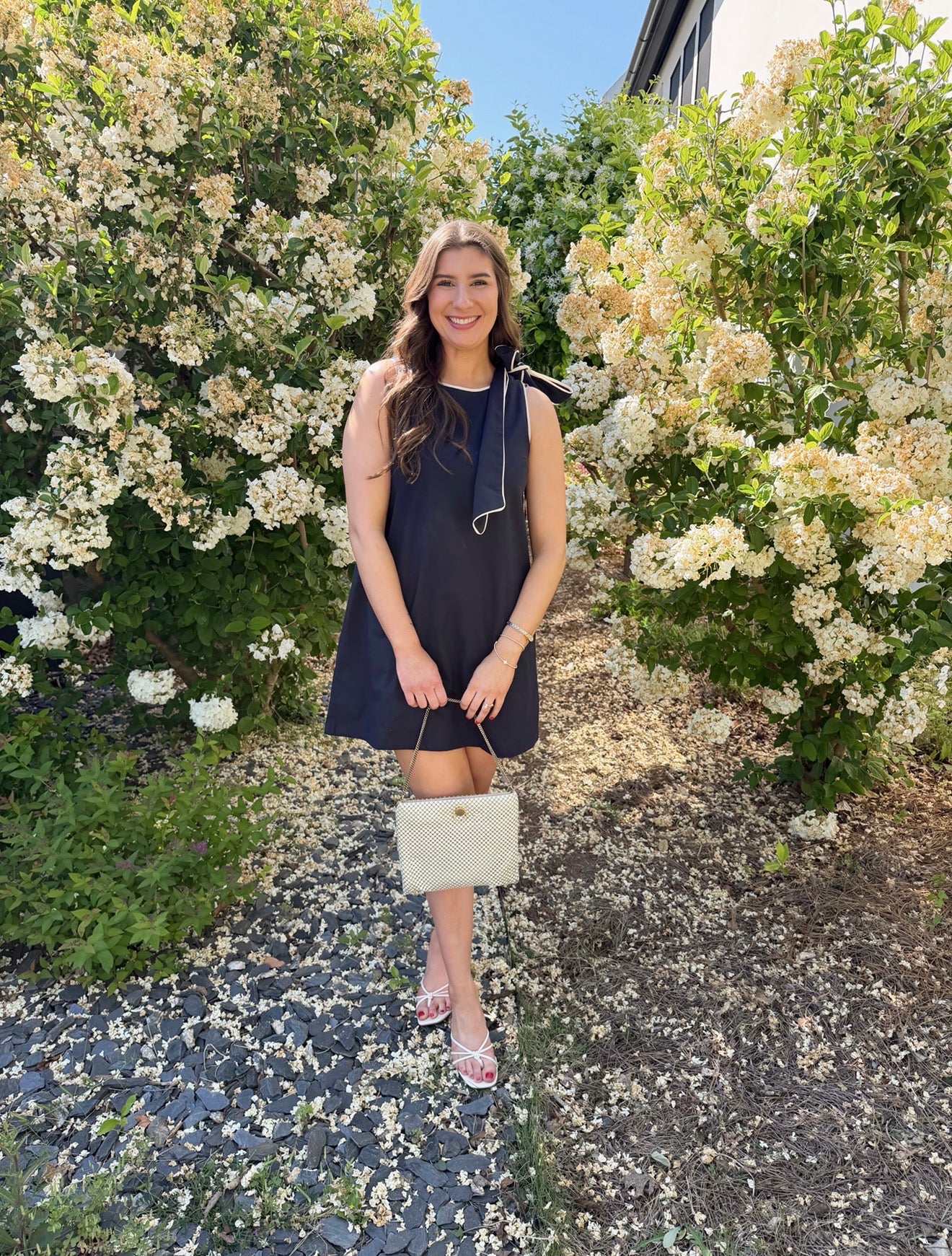 Elizabeth Tie Shoulder Mini Shift Dress