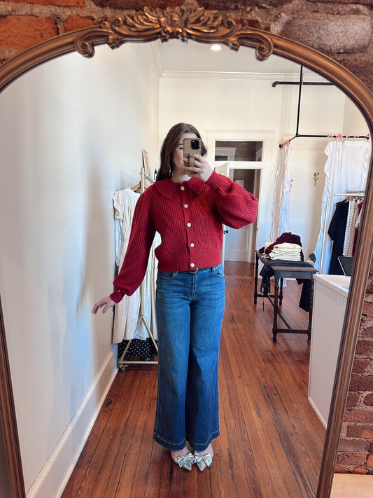 Cherry Collared Cardigan