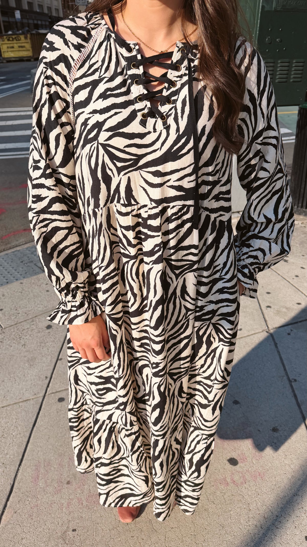 Ansley Zebra Print Maxi