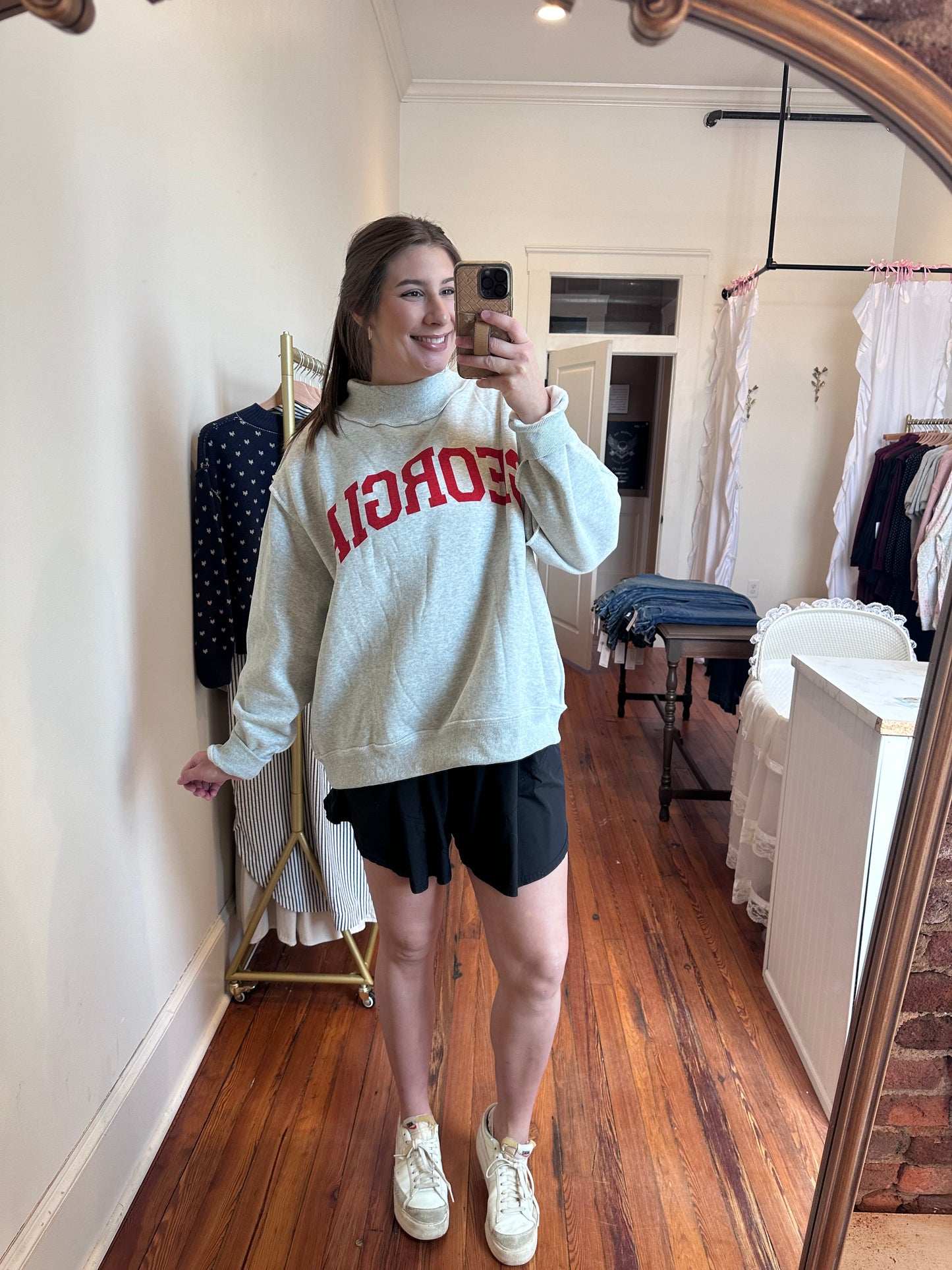 PREORDER ships early Jan- Georgia Reversible Mockneck Pullover