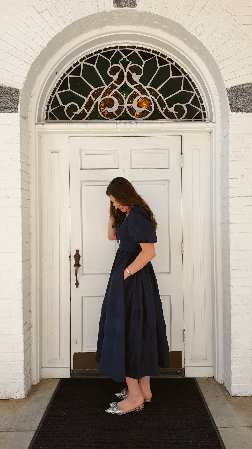 Sophie Cotton Poplin Midi Dress