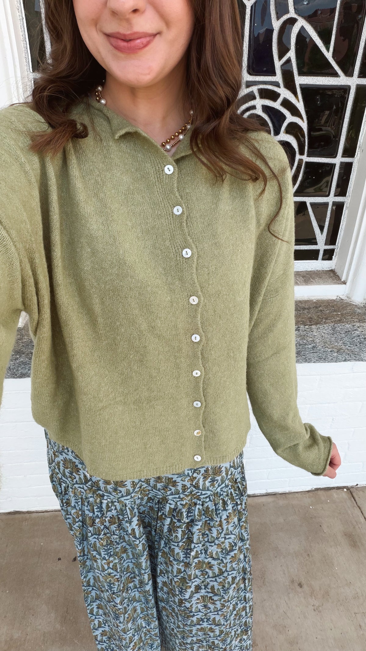 Macy Matcha Green Cardigan