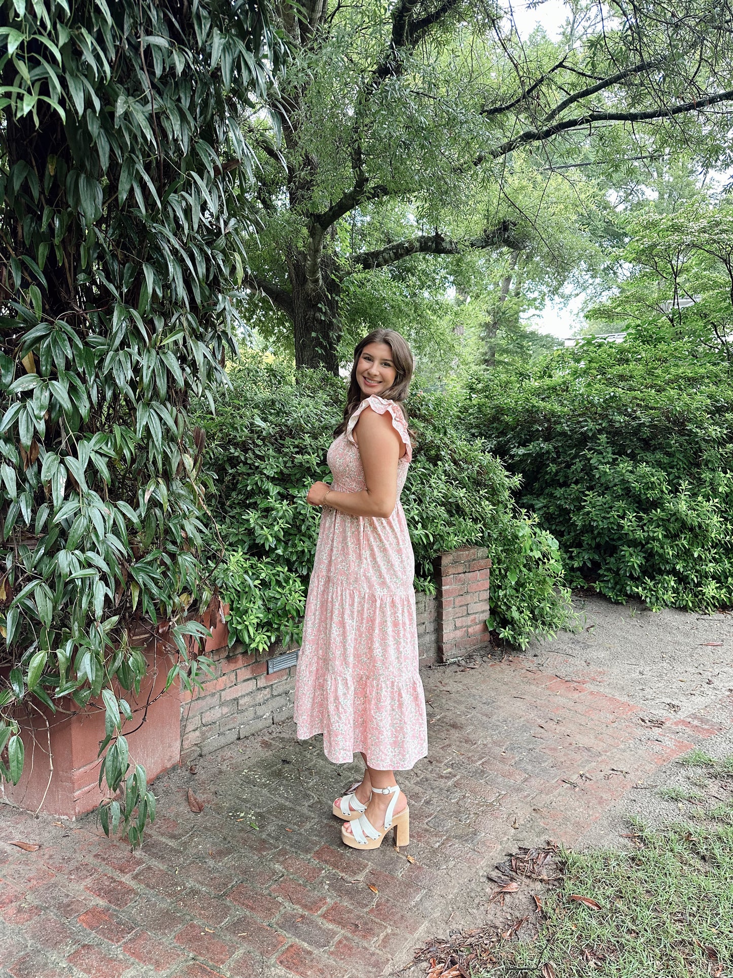 Amelia Pink Floral Nap Dress