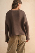 Callie Chocolate Knit Sweater