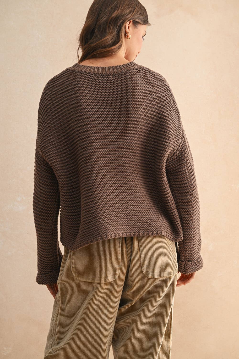 Callie Chocolate Knit Sweater