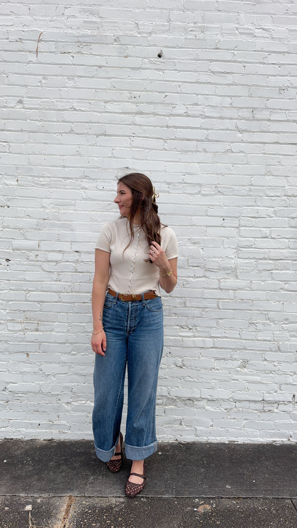 Spencer Short Sleeve Knit Button Down
