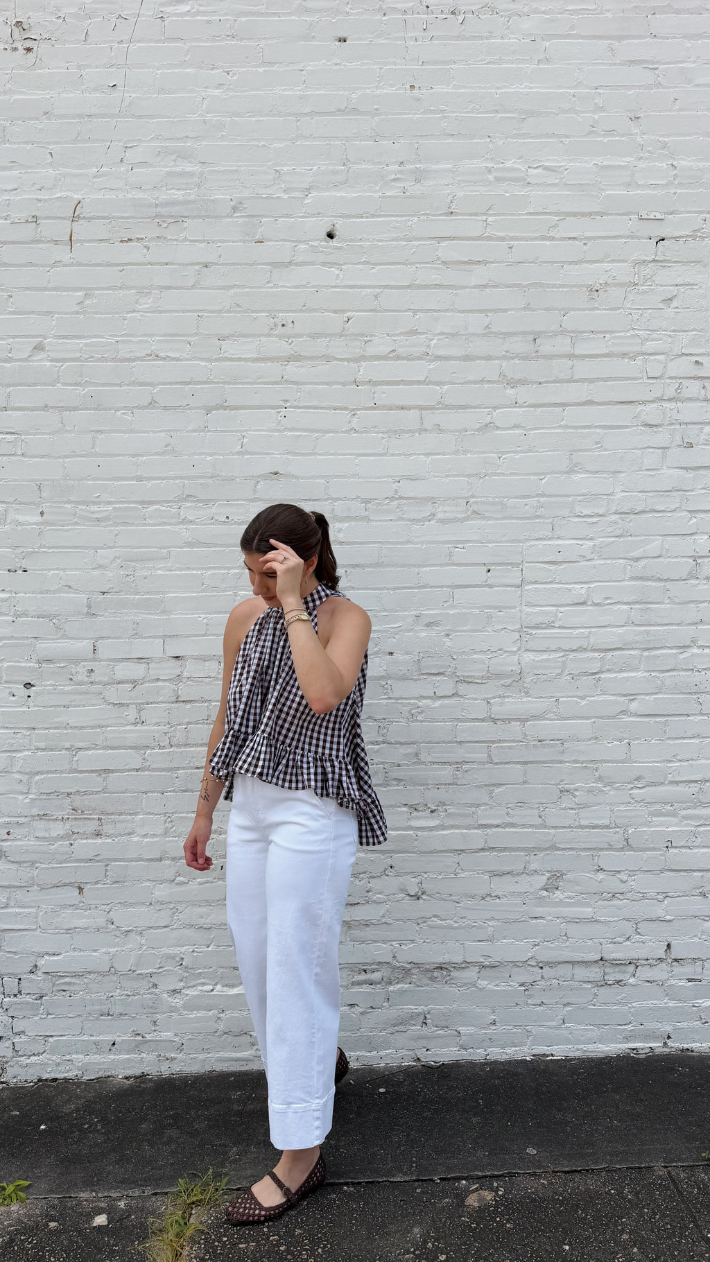 Delia Gingham Halter Blouse