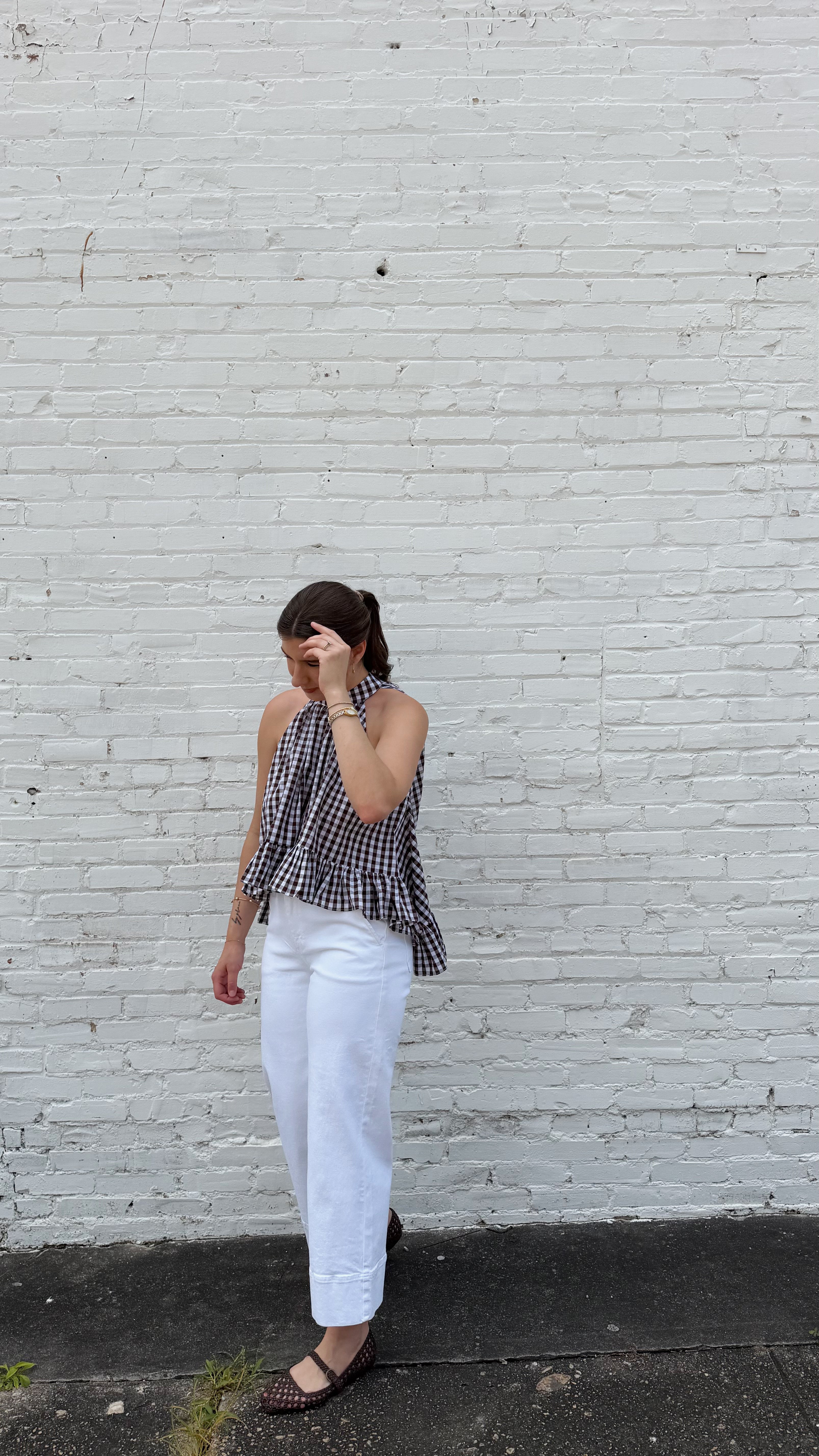 Delia Gingham Halter Blouse