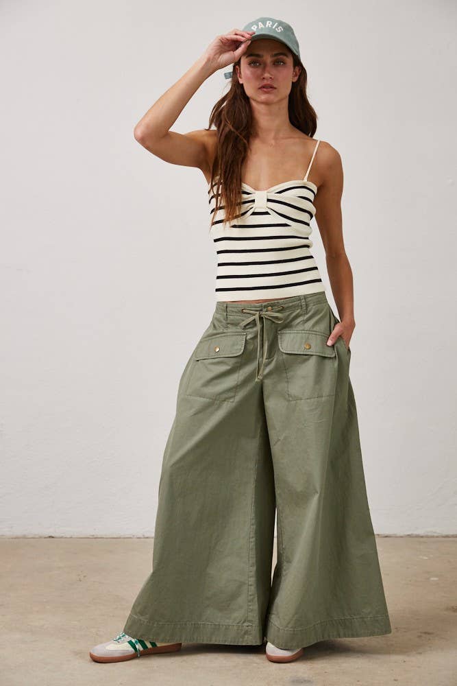 Dani Striped Removable Strap Tube Tank Top