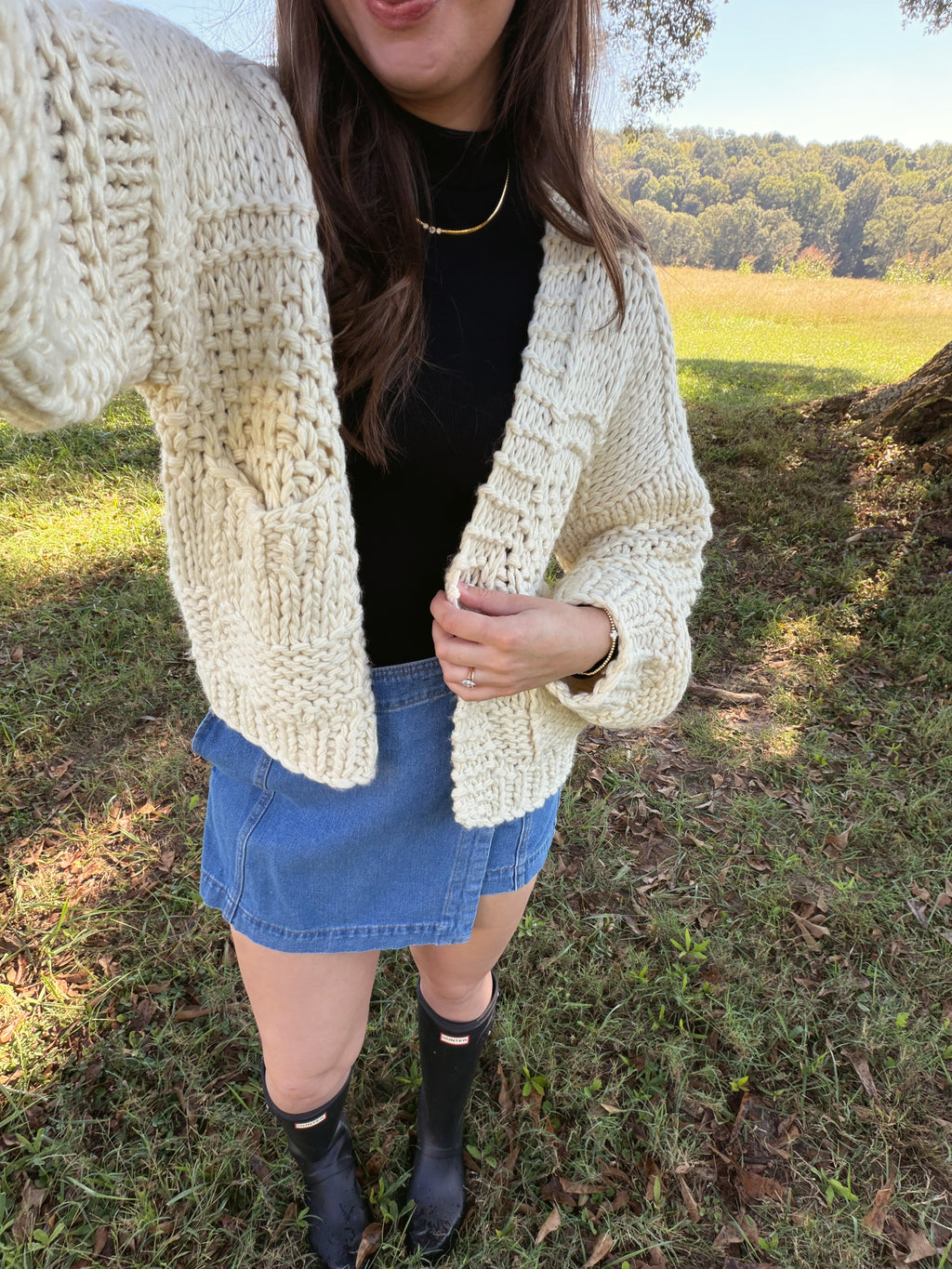 Courtney Chunky Cream Cardigan