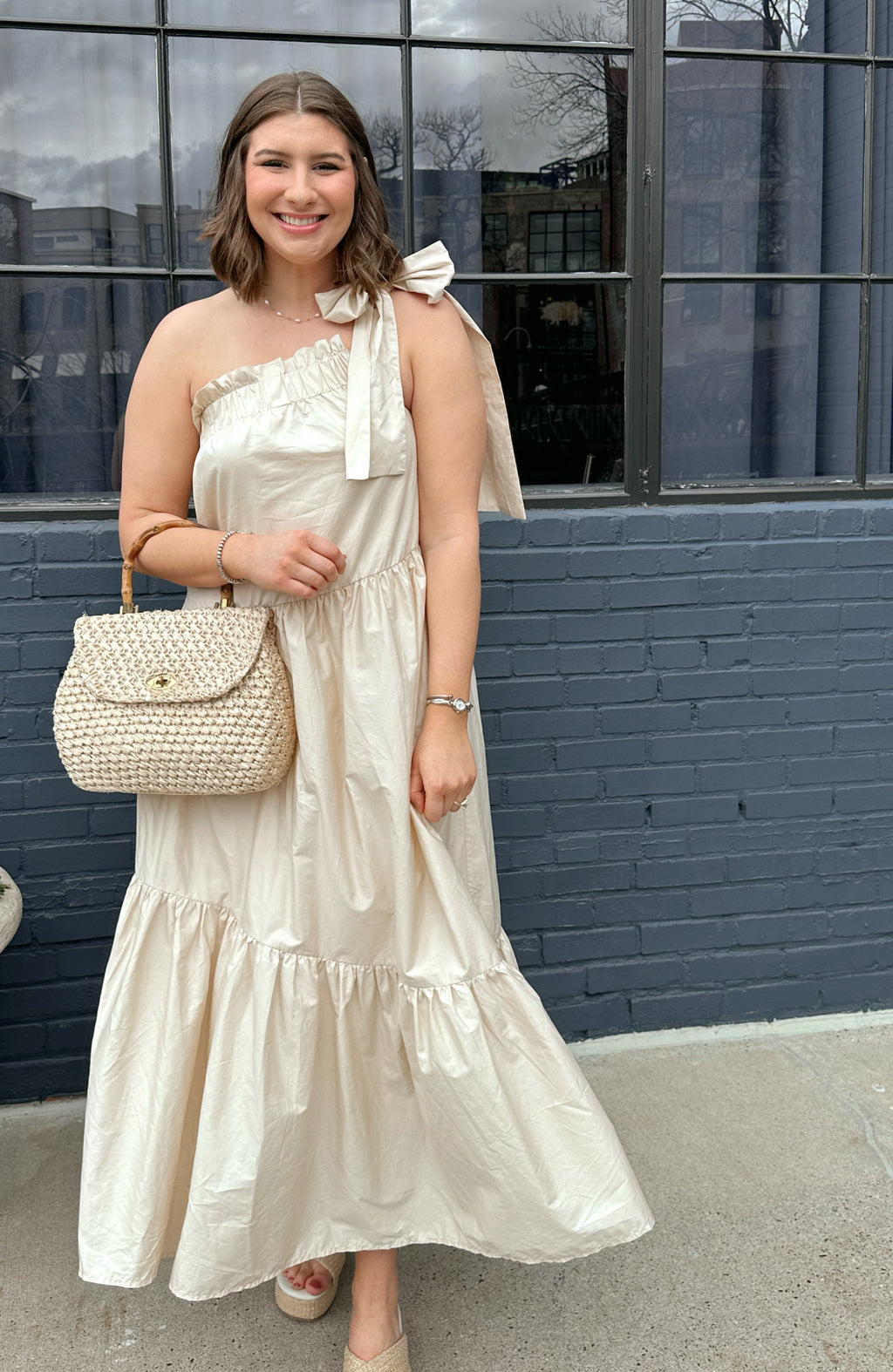 Olivia One Shoulder Tiered Maxi Dress