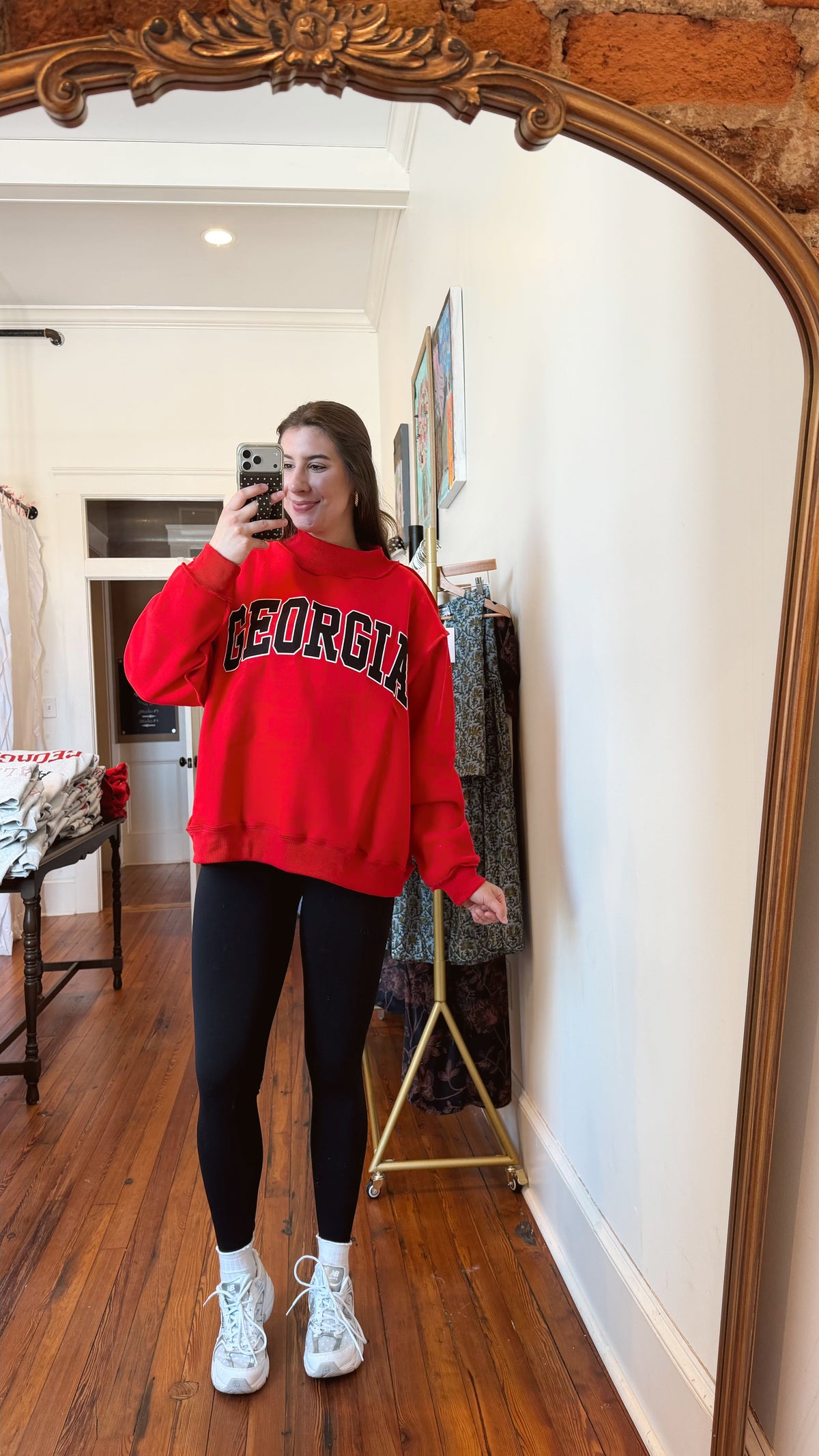 Georgia Reversible Mockneck- Red