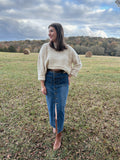 Maeve Button Down Denim Midi Skirt
