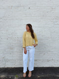 Marigold Butter Yellow Knit Cotton Cardigan