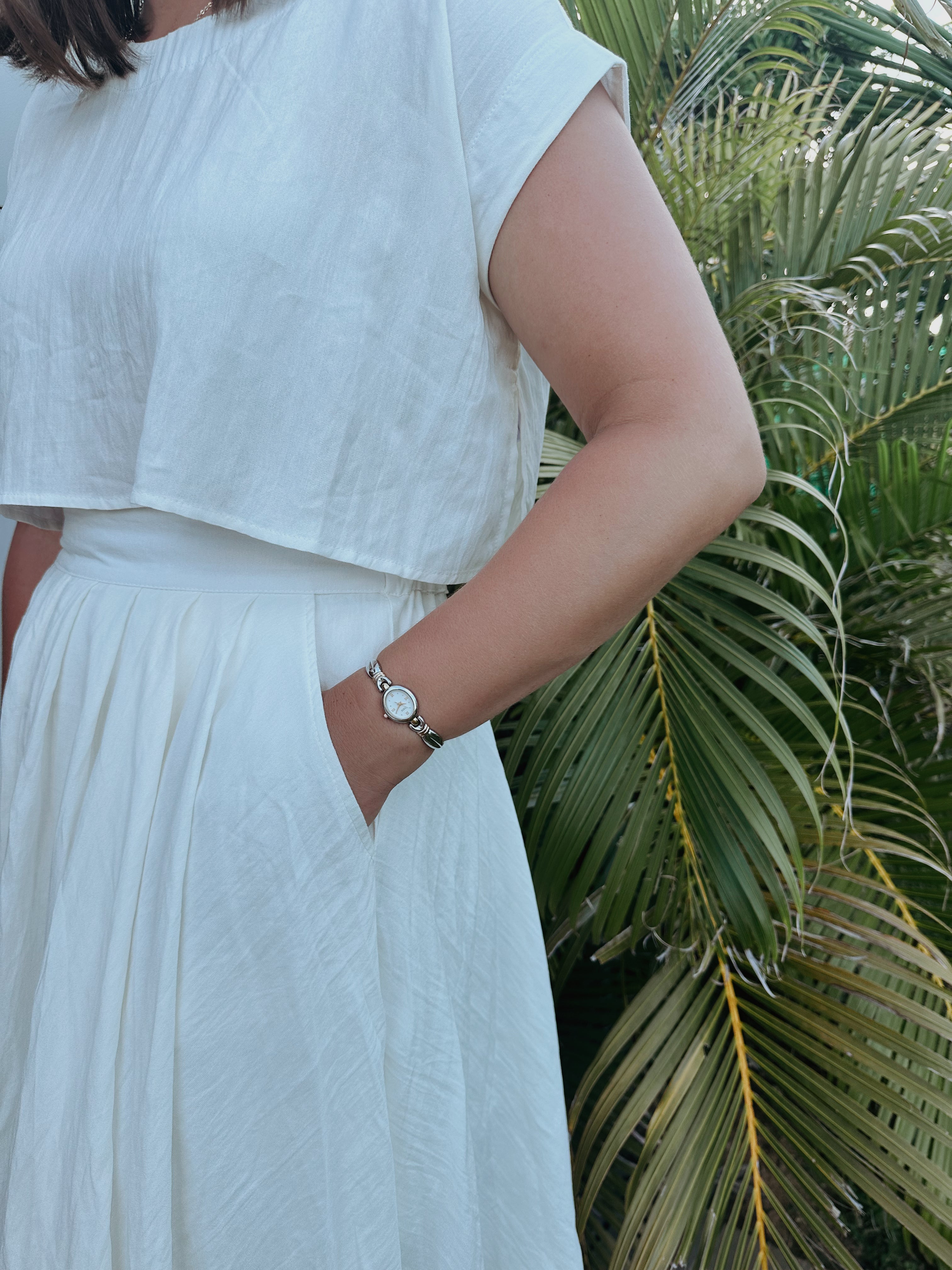 Natalie Flowy White Skirt Set-RESTOCK