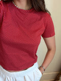 Strawberry Picking Red Polka Dot Baby Tee
