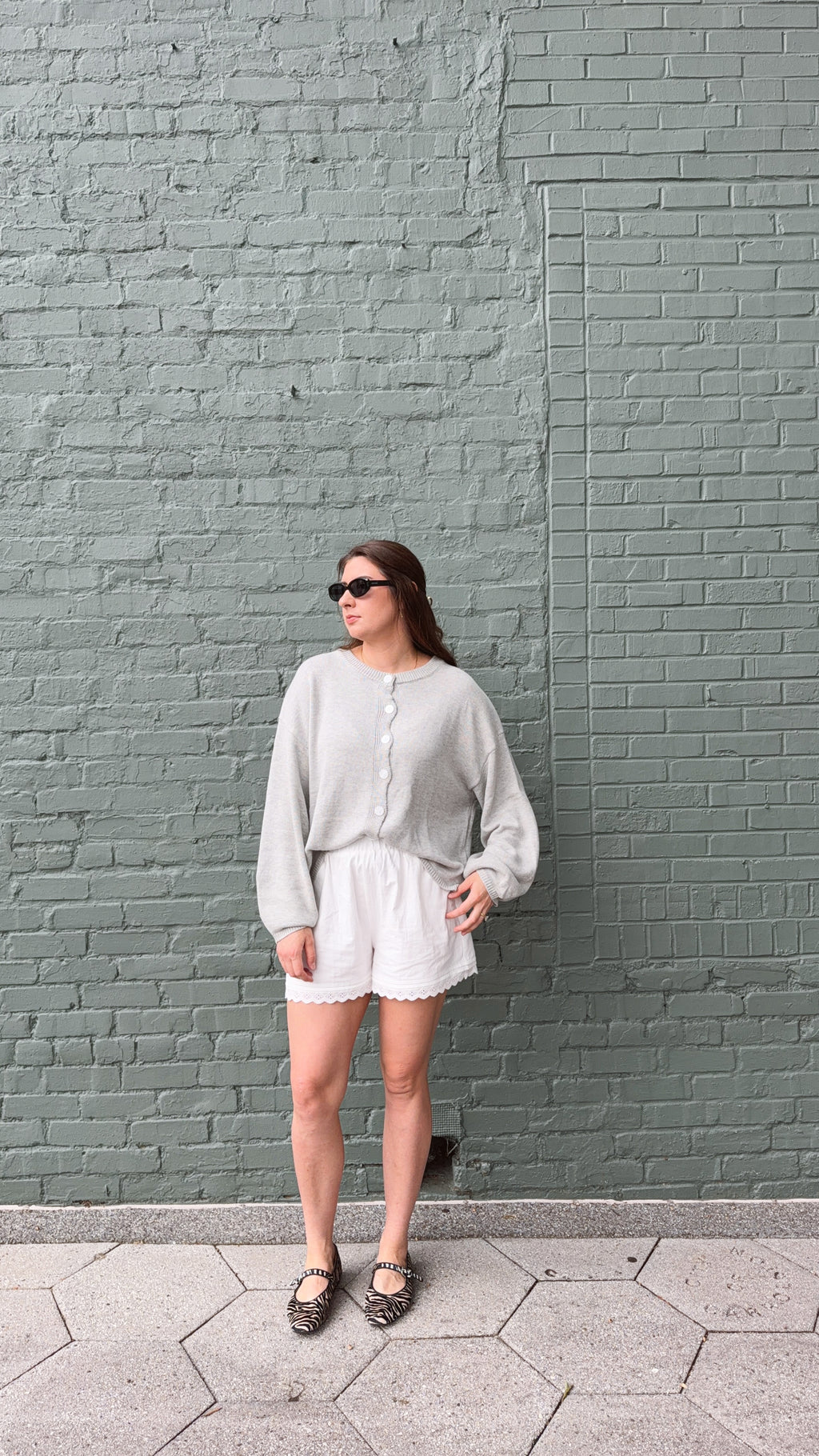 Saturdays Grey Oversized Cardigan
