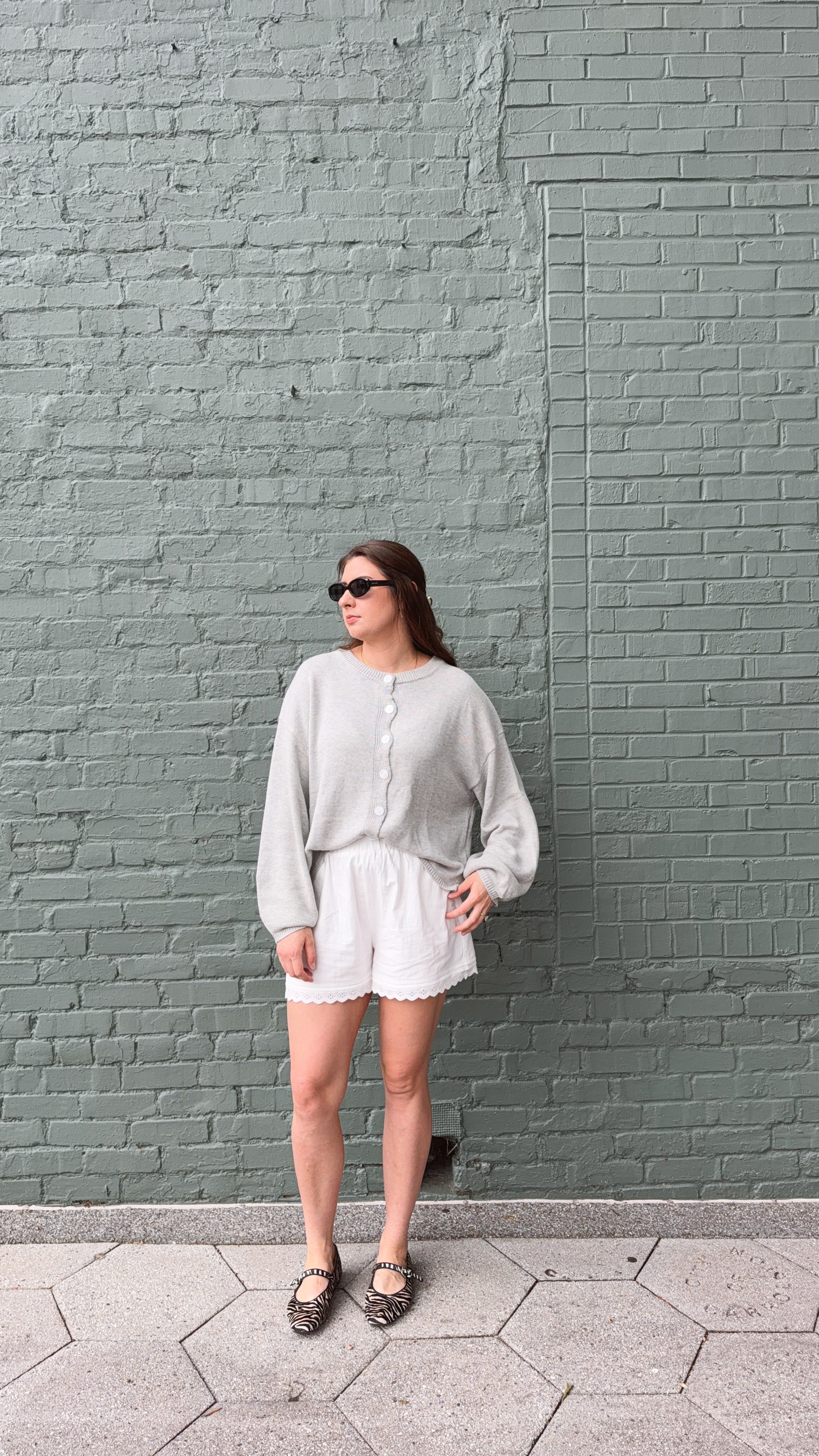 Saturdays Grey Oversized Cardigan