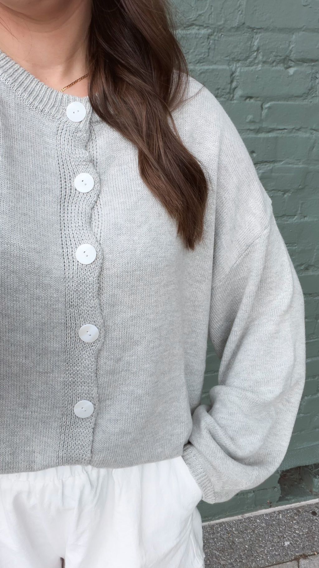Saturdays Grey Oversized Cardigan