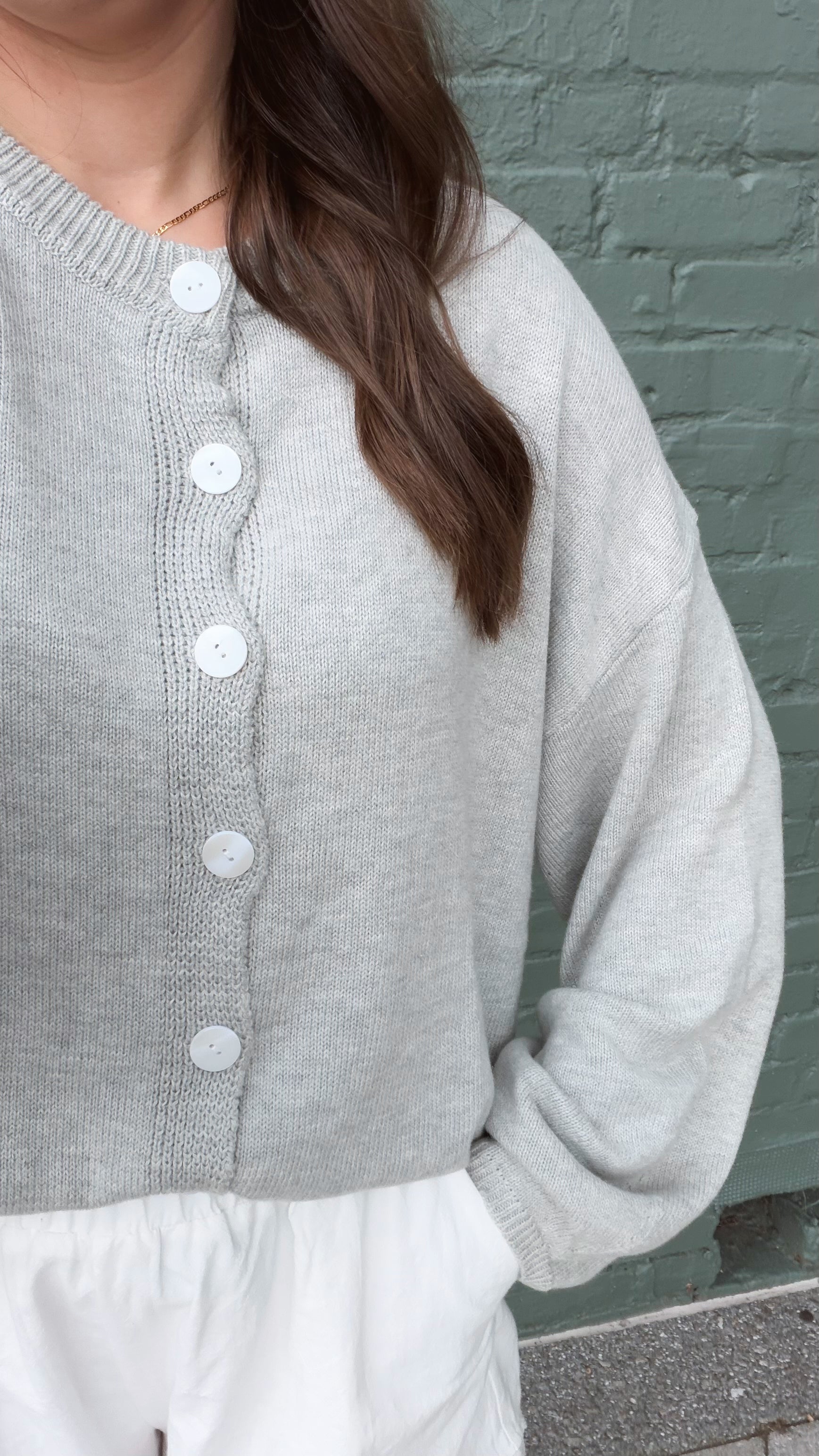 Saturdays Grey Oversized Cardigan