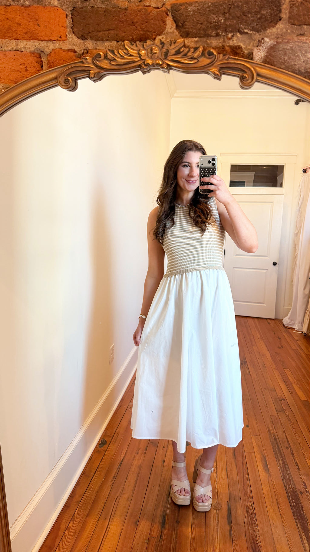 Hazel Striped Midi Dress