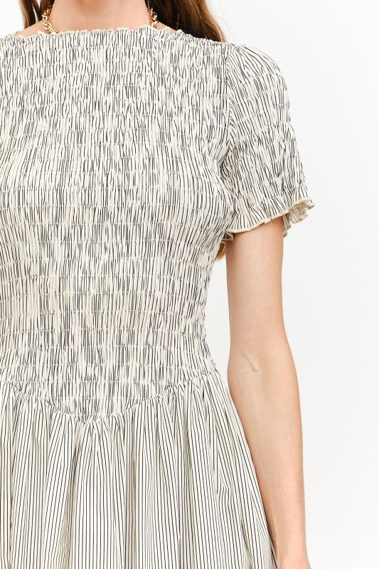 Margot Striped Midi Dress