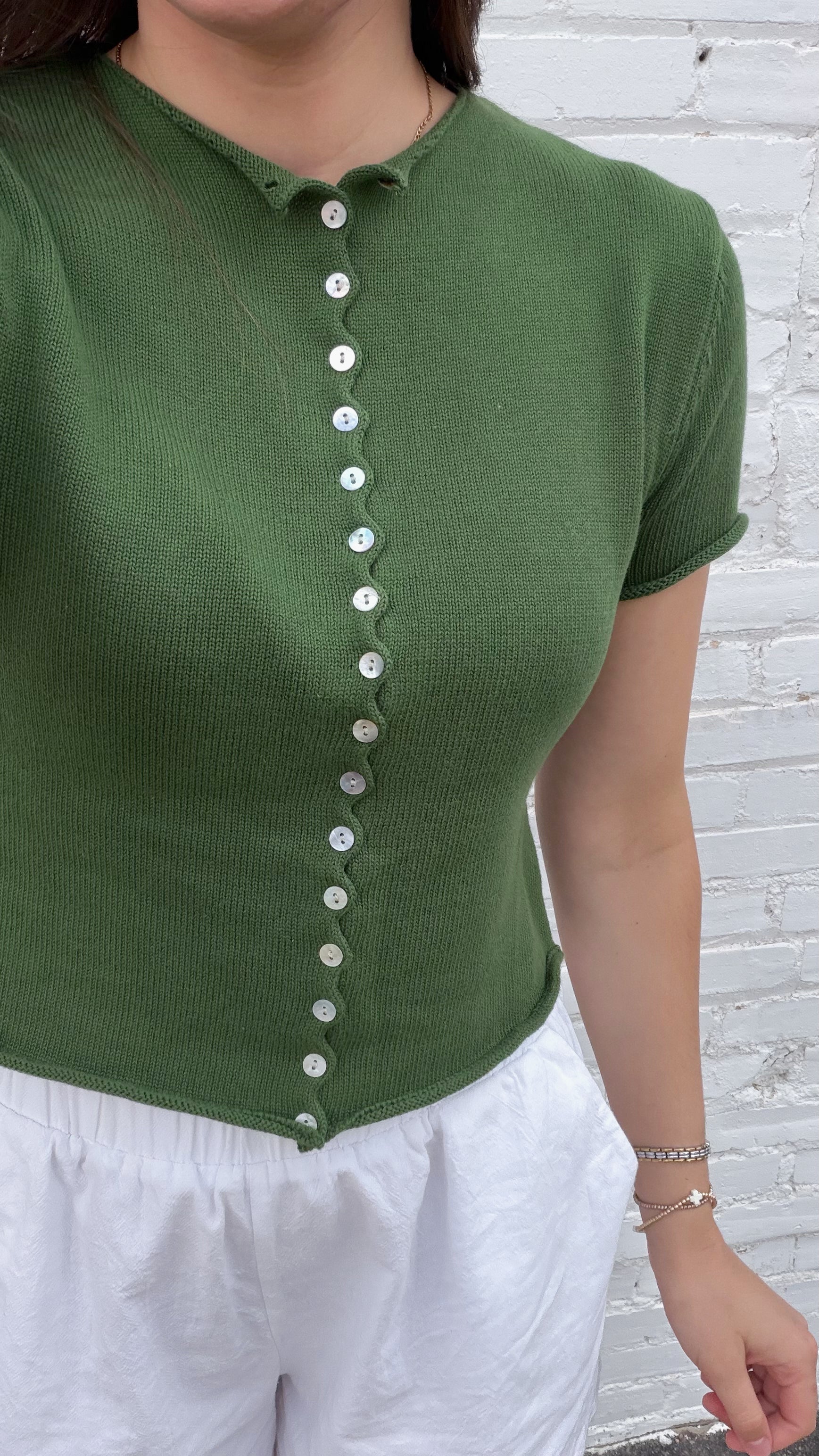 Spencer Short Sleeve Knit Button Down