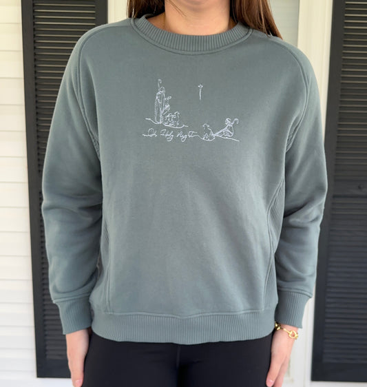 Oh Holy Night Embroidered Pullover