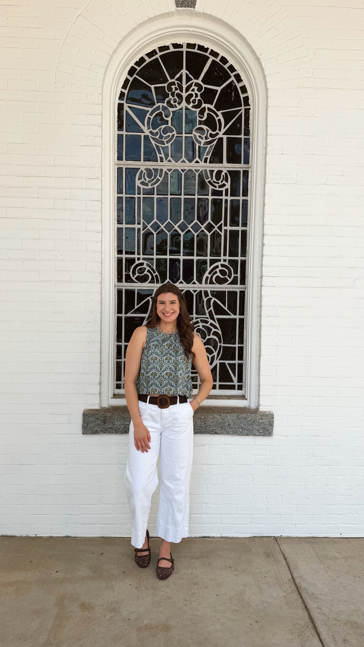 Lucy Tank Top – Floral Block Print