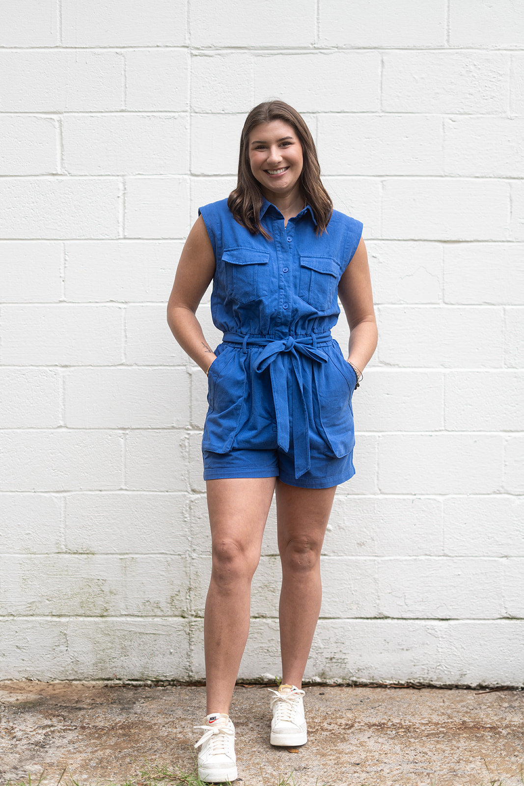 Carrie Cobalt Romper