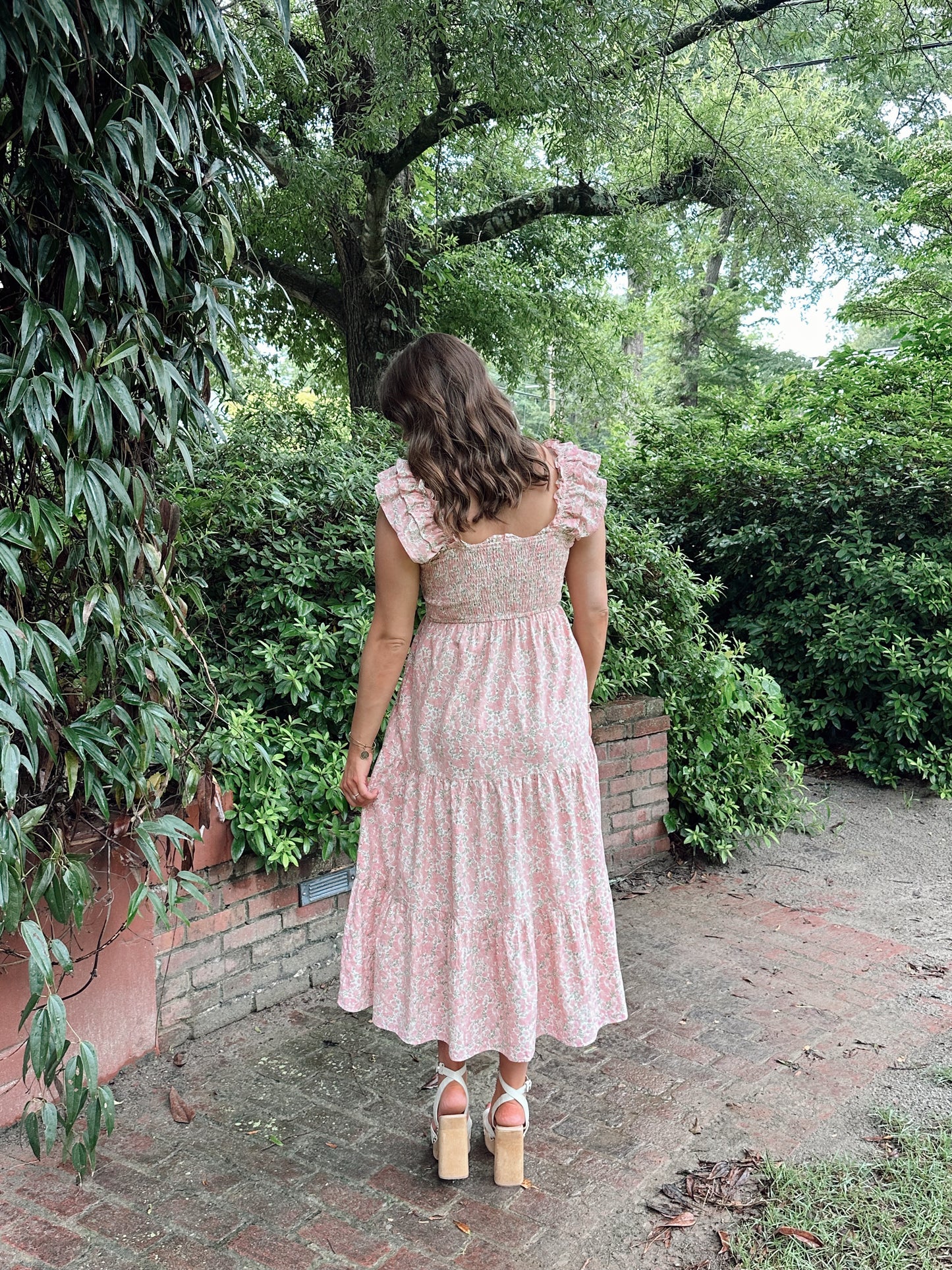 Amelia Pink Floral Nap Dress