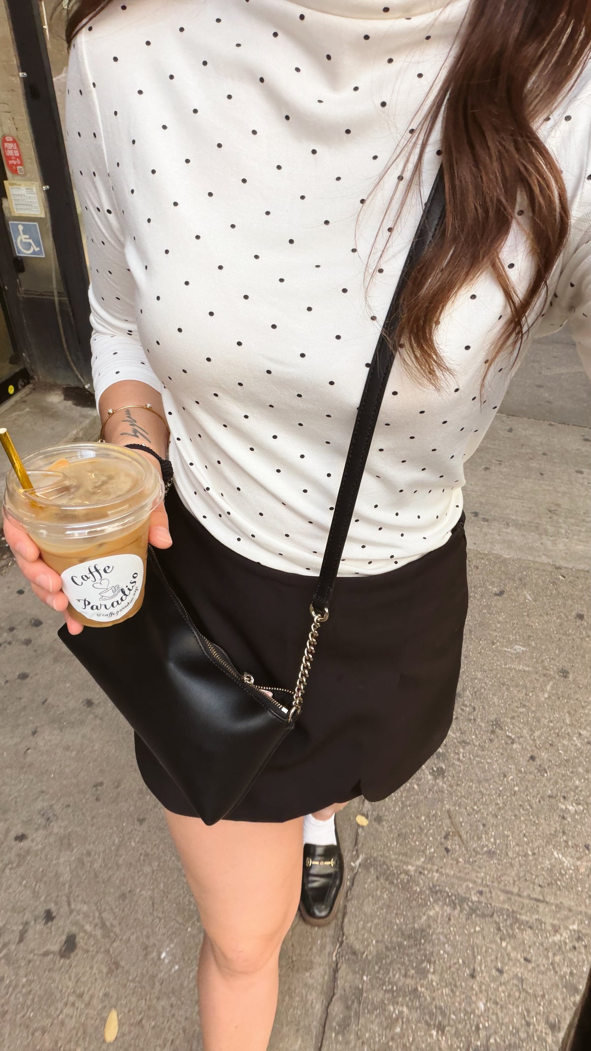 Eleanor Polka Dot Mock Neck Knit Long Sleeve Top