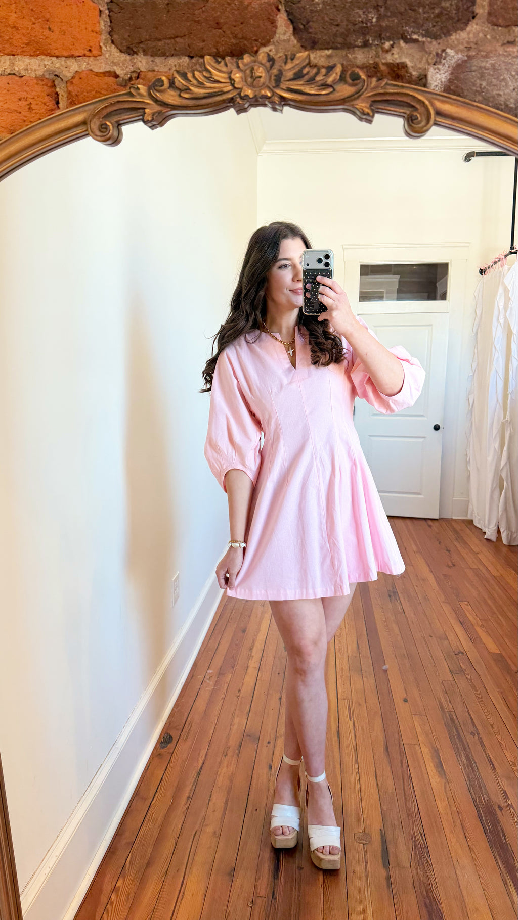 Polly Pink Mini Dress