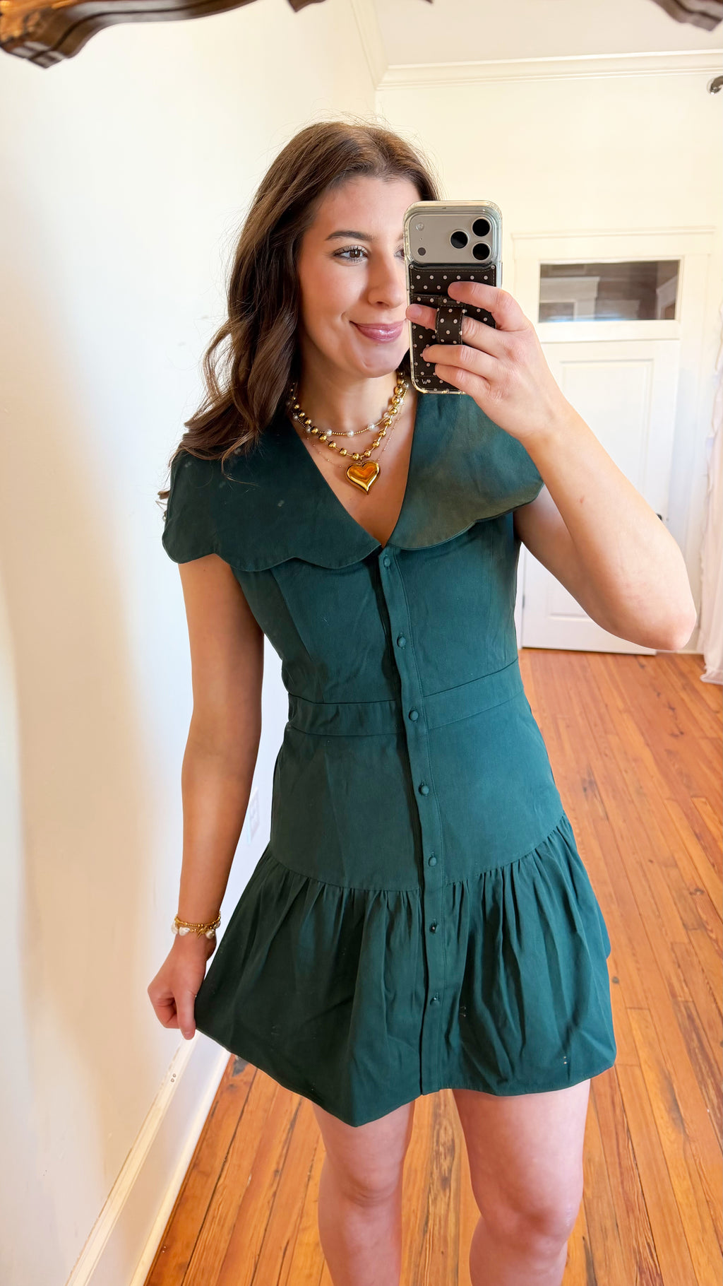 Gianna Oversized Scalloped Collar Dress