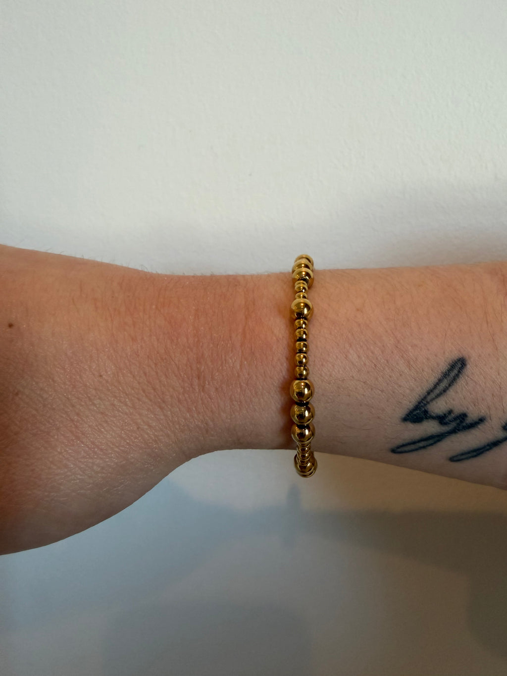 Gold Bead Bracelet- Tarnish free