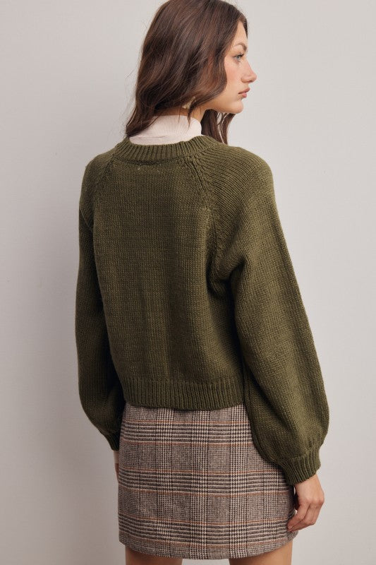 Olive Green Cardigan