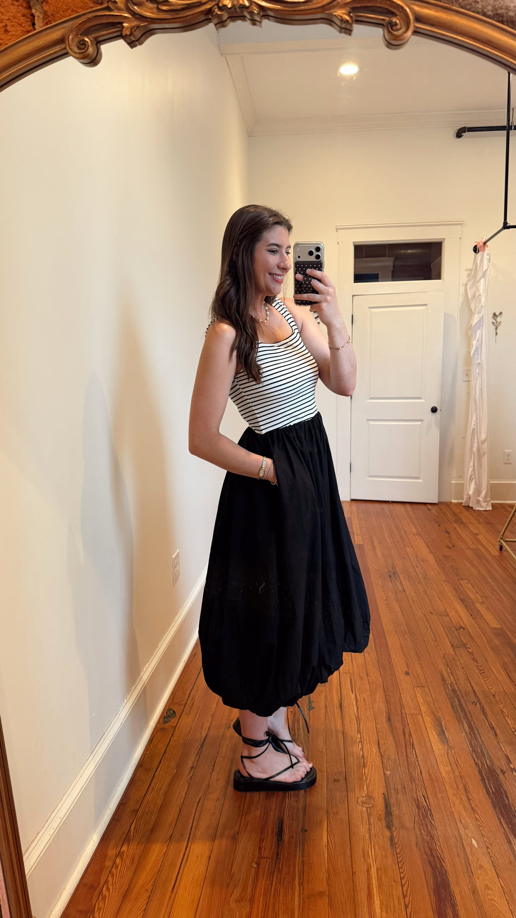 Maddie Bubble Hem Midi Dress
